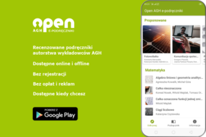 Aplikacja Open AGH e-podręczniki w Google Play